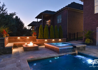 spa and fire pit